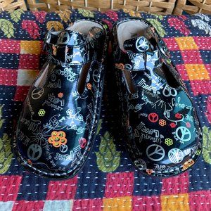 Alegria Paloma Mary Jane Peace and Love Clog Mules